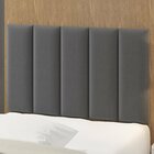 Cabeceira Solteiro Estofado Brenda  Prata