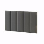 Cabeceira Solteiro Estofado Brenda  Prata