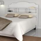 Cabeceira Solteiro Estrela 0,90 Com Prateleira Branco Vitamov