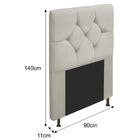 Cabeceira Solteiro França A05 C/ Strass 90 Cm Para Cama Box S