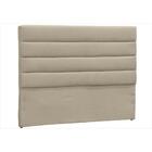 Cabeceira Solteiro Greta 90 Cm D´monegatto Suede Liso Bege