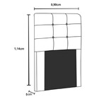Cabeceira Solteiro Heloísa I02 90 Cm Corano Branco - Amarena