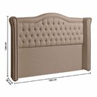 Cabeceira Solteiro Herrera Com Tacha 90 Cm Creme
