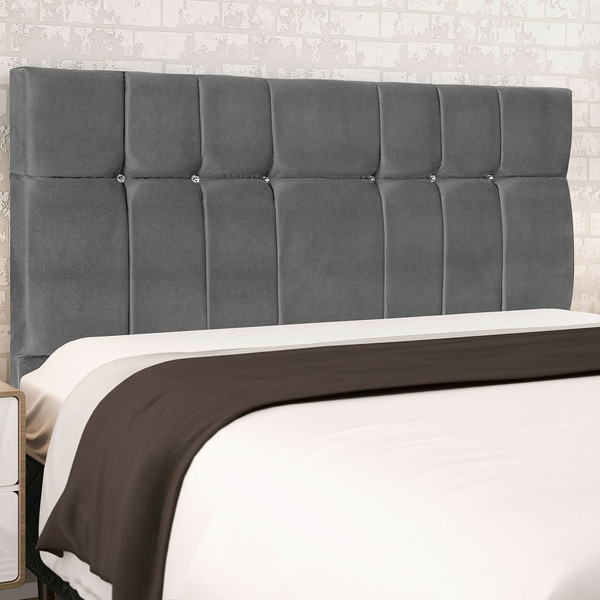 Cabeceira Solteiro Jbe Moveis Opala 94cm Cinza Para Cama Box