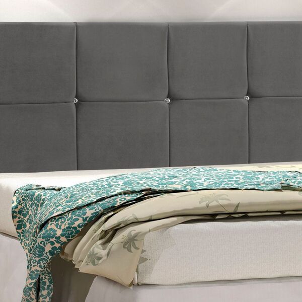 Cabeceira Solteiro Jbe Moveis Paris 94cm Cinza Para Cama Box