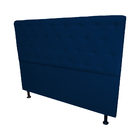 Cabeceira Solteiro Juliana 90cm Para Cama Box Suede Azul Mari