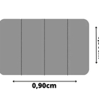 Cabeceira Solteiro Laura 0,90 Almofadada Cinza