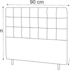 Cabeceira Solteiro Livia 90 Cm Suede Camurça - D A Decor