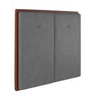 Cabeceira Solteiro Lizz - Linho - Palladium Decor Cinza