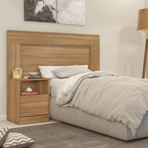Cabeceira Solteiro London 130cm 1 Gaveta Amendola Tana Decor