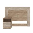 Cabeceira Solteiro London 130cm Nogal Vanilla Touch 9330