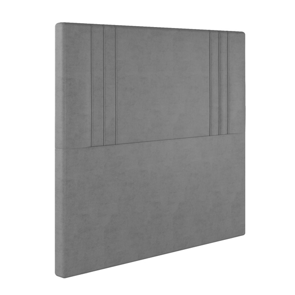 Cabeceira Solteiro Londres Em Linho Com Sapata Cor Cinza Sonh