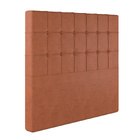 Cabeceira Solteiro Lotus Em Veludo Com Sapata Cor Terracota S