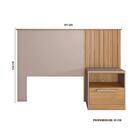 Cabeceira Solteiro Lucius 1 Gaveta Buriti/fendi - Caemmun