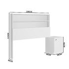 Cabeceira Solteiro Luka - Branco - Lukaliam Móveis