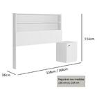 Cabeceira Solteiro Luka - Branco - Lukaliam Móveis