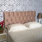 Cabeceira Solteiro Luna Suede Liso Mascavo Com Strass 90 X 60