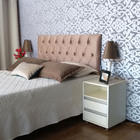 Cabeceira Solteiro Luna Suede Liso Mascavo Com Strass 90 X 60