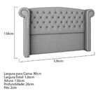 Cabeceira Solteiro Lyon P04 90 Cm Suede - Amarena Móveis - Ci