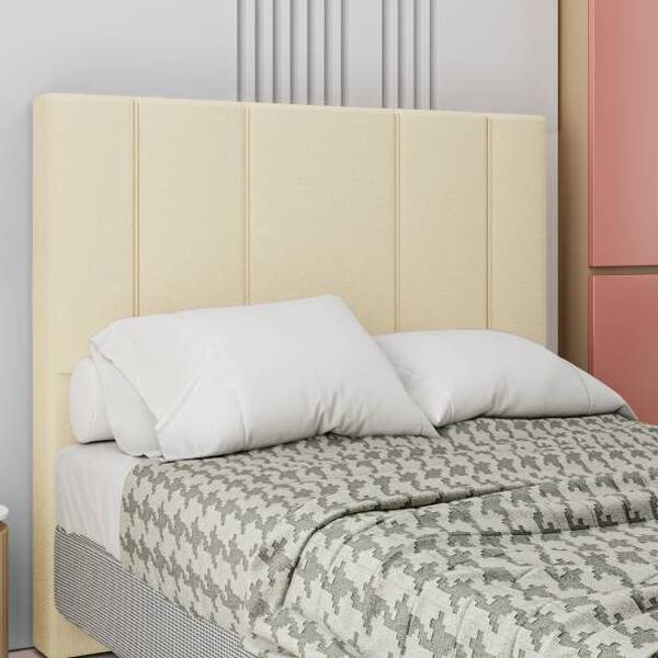 Cabeceira Solteiro Madri - Linho - Palladium Decor Creme