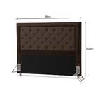 Cabeceira Solteiro Malibu 0,88 Marrom