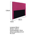 Cabeceira Solteiro Marseille P02 90 Cm Suede - Doce Sonho Móv