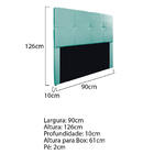 Cabeceira Solteiro Marseille P02 90 Cm Suede - Doce Sonho Móv