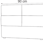 Cabeceira Solteiro Megan 90 Cm Suede Vermelho - D A Decor