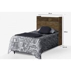 Cabeceira Solteiro Melissa  Castanho Wood