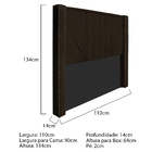 Cabeceira Solteiro Minsk P02 90 Cm Para Cama Box Corano - Ama