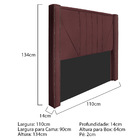 Cabeceira Solteiro Minsk P02 90 Cm Para Cama Box Corano - Doc