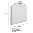 Cabeceira Solteiro Orlando P02 90 Cm Para Cama Box Corano - A