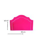Cabeceira Solteiro Provençal  Veludo Pink  Com Tachas Prata