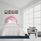 Cabeceira Solteiro Provençal Deluxe Corino Rosa Tacha Fumê