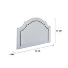 Cabeceira Solteiro Provençal Luxo 90x60 Courino Branco - Tach