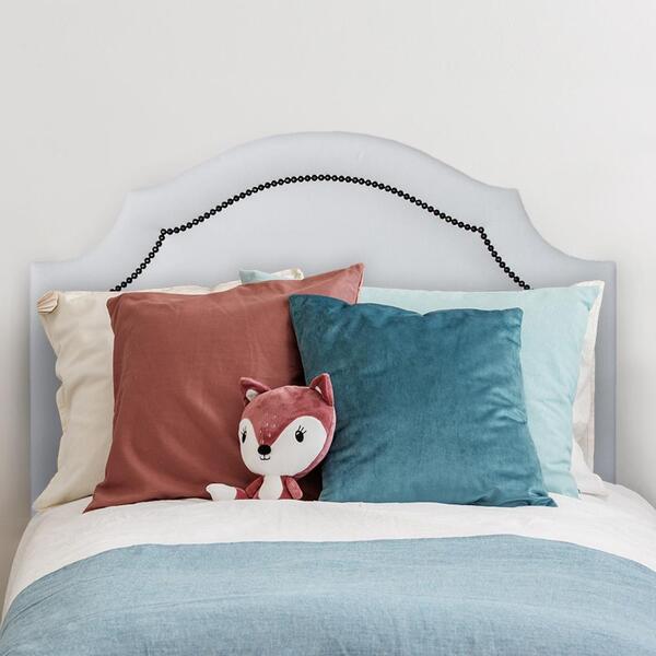 Cabeceira Solteiro Provençal Luxo 90x60 Courino Branco - Tach