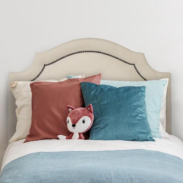 Cabeceira Solteiro Provençal Luxo 90x60 Suede Off White - Tac