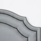 Cabeceira Solteiro Provençal Luxo Dupla 90x60 Courino Cinza -