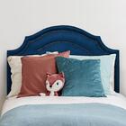 Cabeceira Solteiro Provençal Luxo Dupla 90x60 Suede Azul - Ta