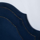 Cabeceira Solteiro Provençal Luxo Dupla 90x60 Suede Azul - Ta