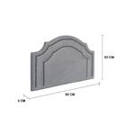 Cabeceira Solteiro Provençal Luxo Dupla 90x60 Suede Cinza - T