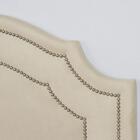 Cabeceira Solteiro Provençal Luxo Dupla 90x60 Suede Off White