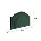 Cabeceira Solteiro Provençal Luxo Dupla 90x60 Veludo Verde -