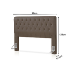 Cabeceira Solteiro Roma 0,88 Cinza