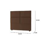 Cabeceira Solteiro Roma 100cm Suede Marrom Bnn Decor