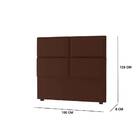 Cabeceira Solteiro Roma 100cm Suede Marrom Rosê Bnn Decor