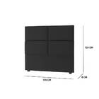 Cabeceira Solteiro Roma 100cm Suede Preto Bnn Decor