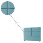 Cabeceira Solteiro Roma 90cm Suede Azul Claro Bnn Decor