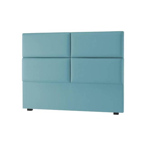 Cabeceira Solteiro Roma 90cm Suede Azul Claro Bnn Decor