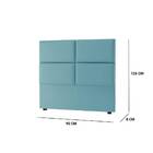 Cabeceira Solteiro Roma 90cm Suede Azul Claro Bnn Decor